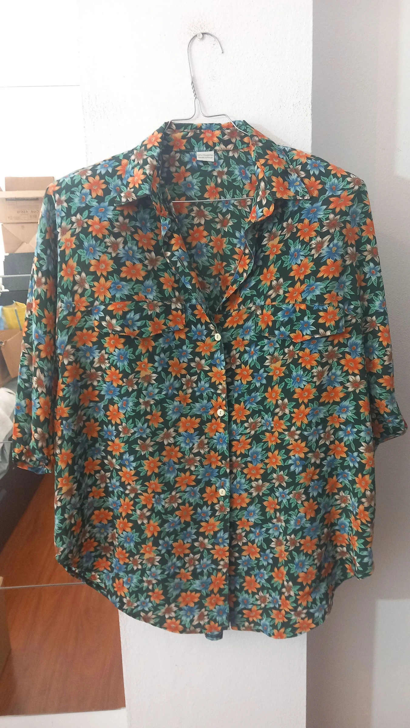 Camisa florida vintage, made in Portugal